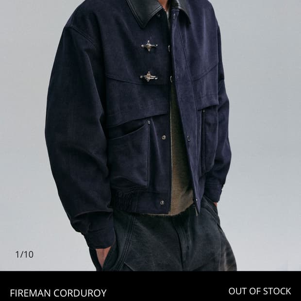 언지미크 코듀로이 파이어맨 블루종(m)