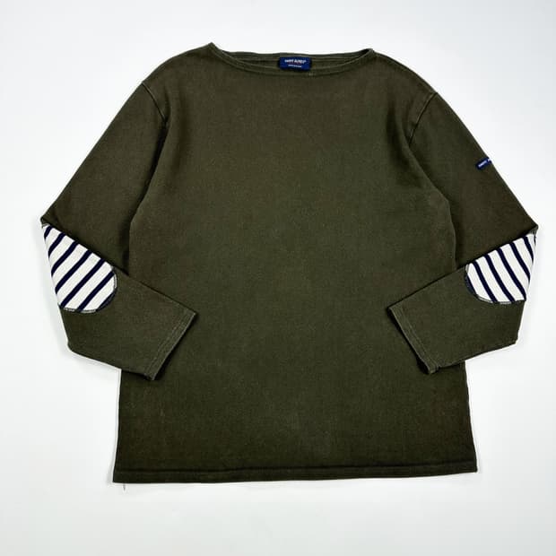 세인트제임스 길도 엘보우패치 롱슬리브 카키 M