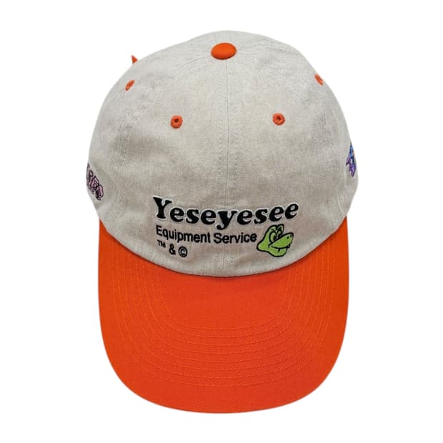 예스아이씨 컴퍼니 캡 모자 베이지 오렌지