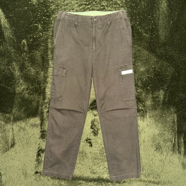 [2] UNDERCOVER 10AW 로고 라벨 카고 팬츠 올리브
