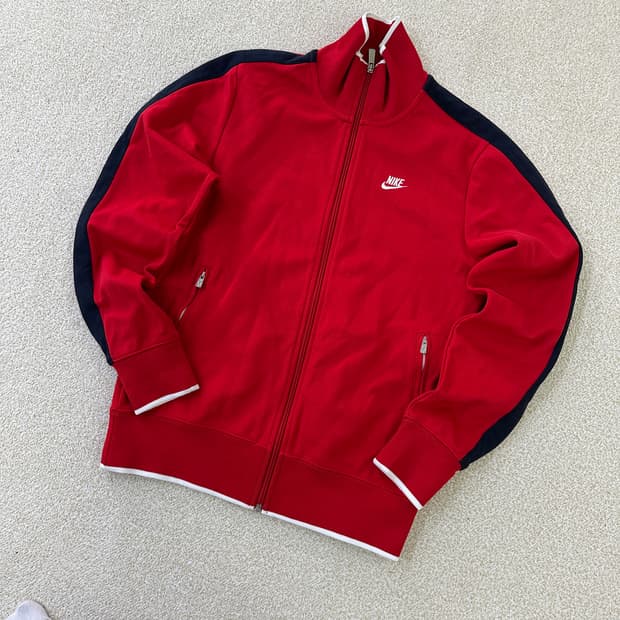 M 나이키 레드 트랙 재킷 져지 0320D