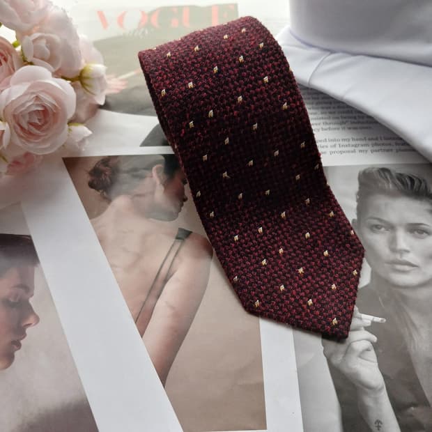 커스텀멜로우 실크 버건디 슬림 넥타이 7.2cm A+등급 A18615