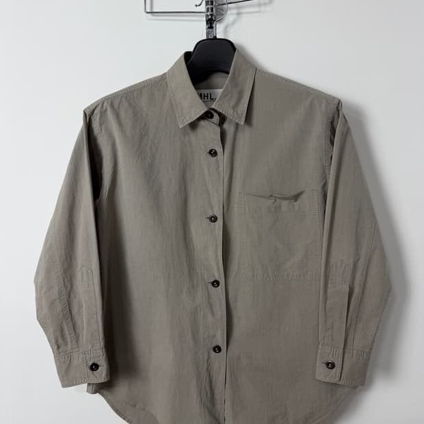 MHL 마가렛 호웰 아이보리 코튼 셔츠 