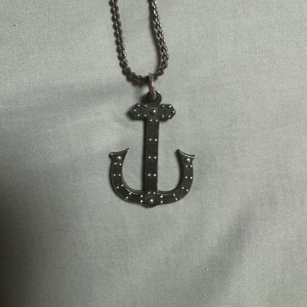 빈티지 닻 모양 목걸이 실버