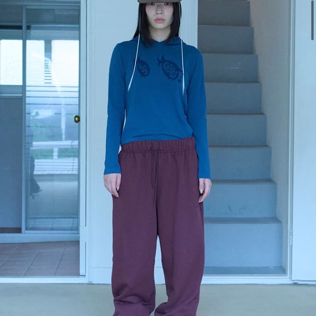LOGO SWEAT PANTS_BURGUNDY(NG2FFUPA00A)