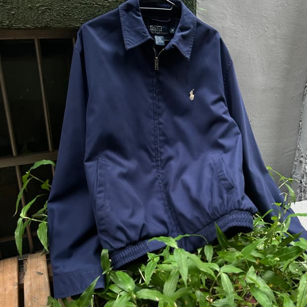 *rare* 빈티지 90s 폴로 네이비 해링턴 자켓