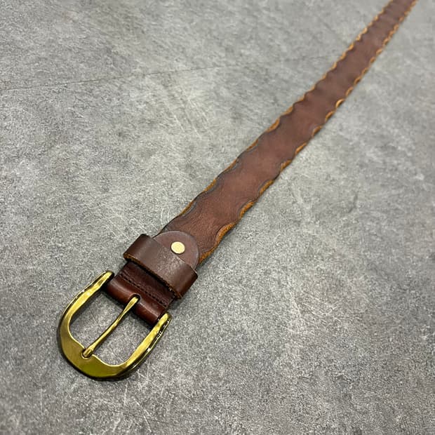 빈티지 소가죽 신주 벨트