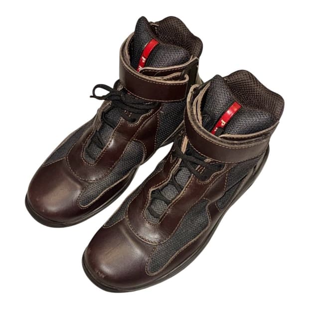 프라다 아메리카컵 하이탑 벨크로 부츠