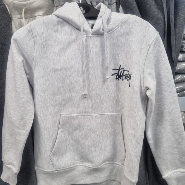 스투시후드 기모 블랙/그레이 M,L,XL