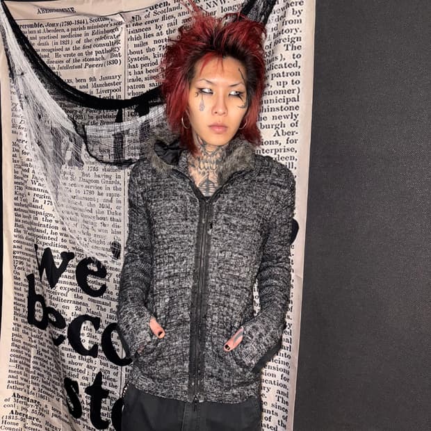 Buffalo bobs Phantom Fur Zip Knit