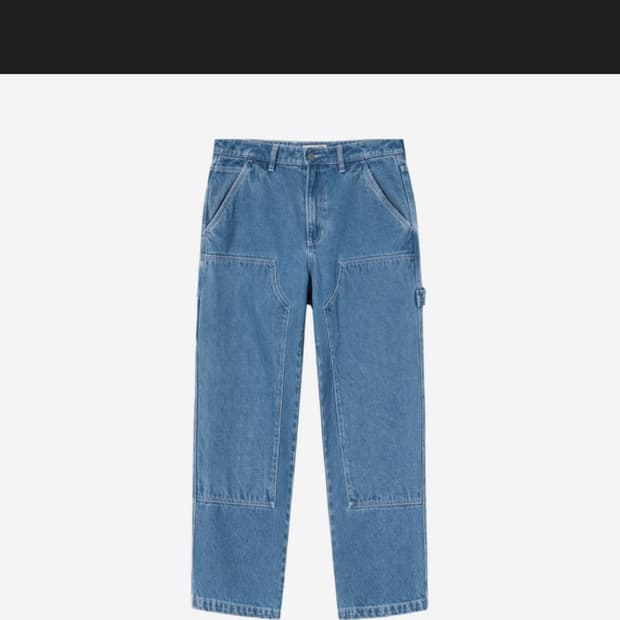 스투시 더블 니 데님 워크 팬츠 청바지 34사이즈