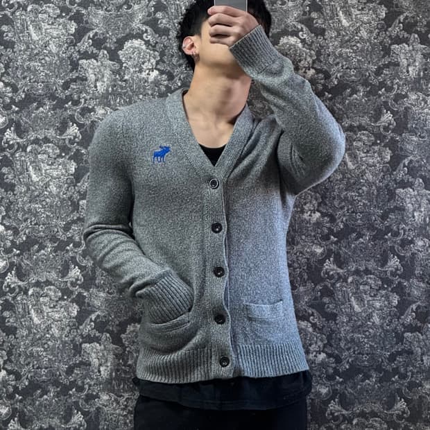 abercromdie 아베크롬비 그레이 가디건