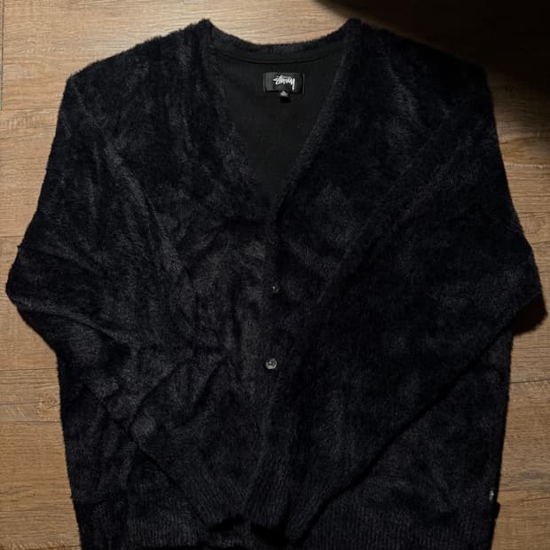 스투시 쉐기 가디건 블랙 XL