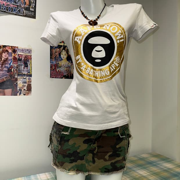 Aape Logo printed white short sleeve
