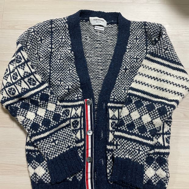 톰브라운 페어아일 울 가디건 2사이즈