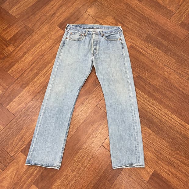 리바이스 501 연청 데님 팬츠