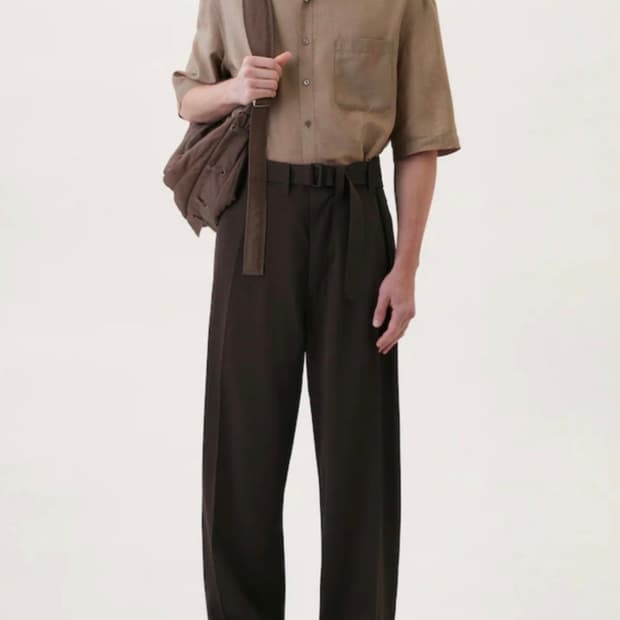 르메르 22ss 루즈팬츠 에스프레소 컬러 46