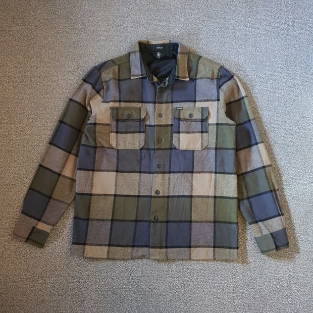 볼컴 클래식 핏 헤비 플란넬 체크 셔츠 no.1