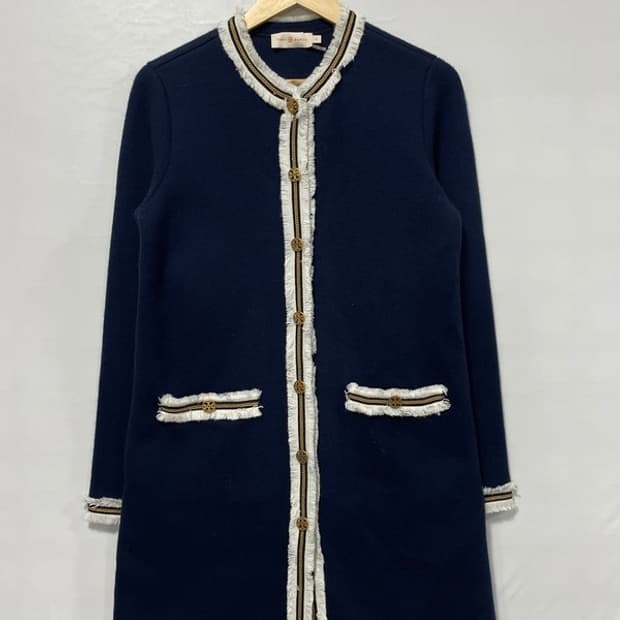 토리버치 켄드라 프린지 스웨터 코트 가디건 S/P