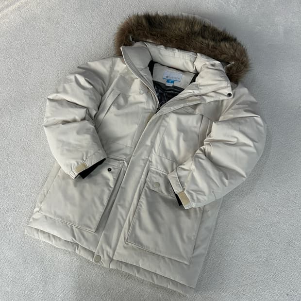 컬럼비아 아이보리색 패딩 점퍼 XL