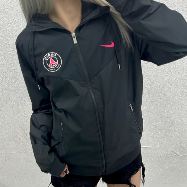 파리 생제르망 x 나이키 차콜 후드 바람막이 S