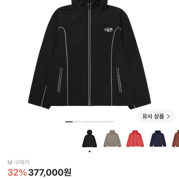 디젤 윈드브레이커(바람막이) 블랙 M
