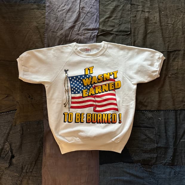 80s USA Vintage Half Sweat Shirt