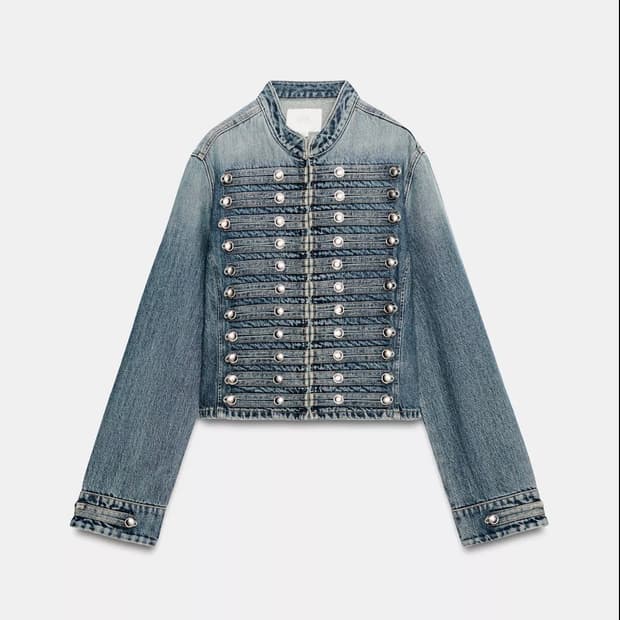 Xs s m 자라 나폴레옹 trf 데님 자켓 블루 새제품 판매