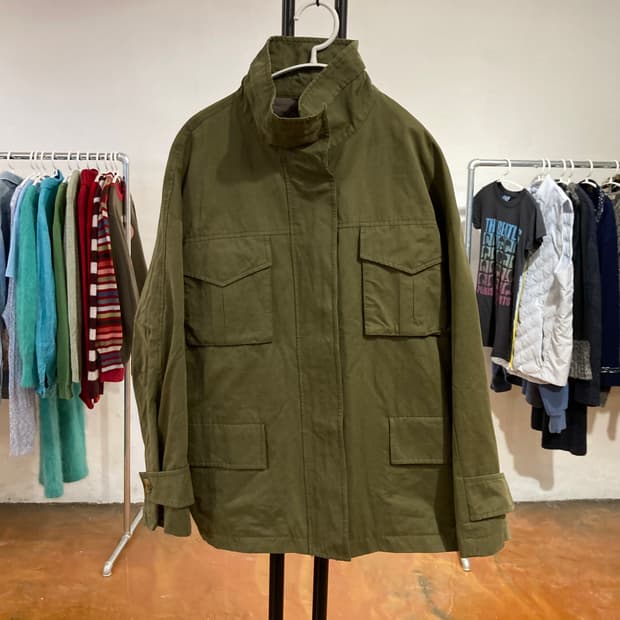 카키 오버핏 야상 자켓