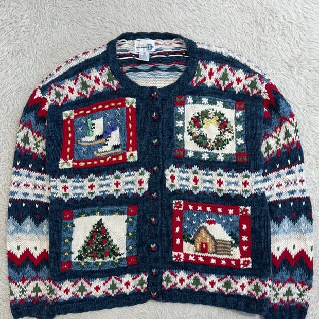 빈티지 크리스마스 가디건/#2794