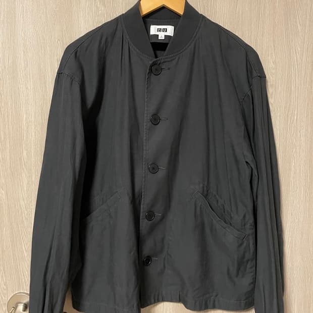 유니클로U 립 블루종 셔츠 자켓