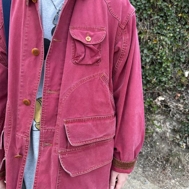 폴로 빈티지 코듀로이 칼라 캔버스 자켓 마젠타