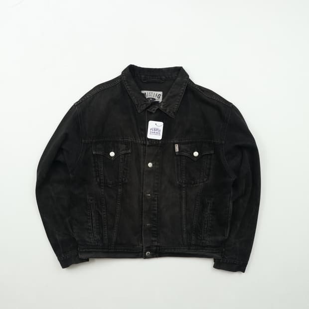 빈티지 청자켓 블랙 XL A1026