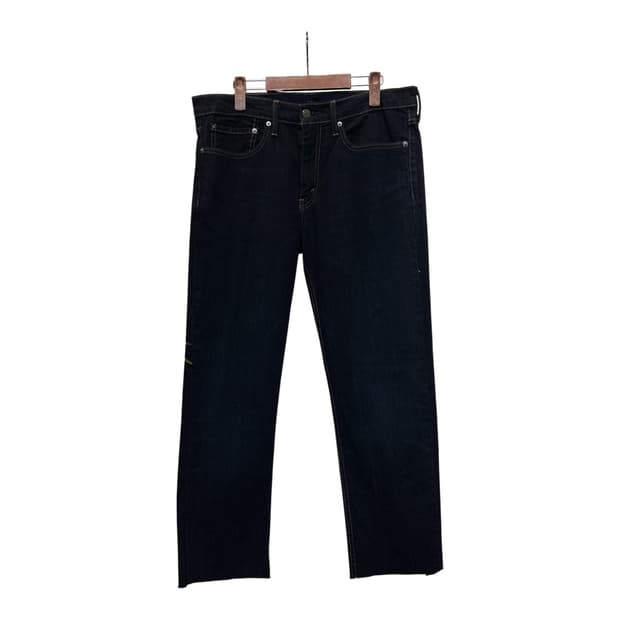 리바이스 미니멀 스트레이트 데님팬츠 로우 컷 디테일 진청