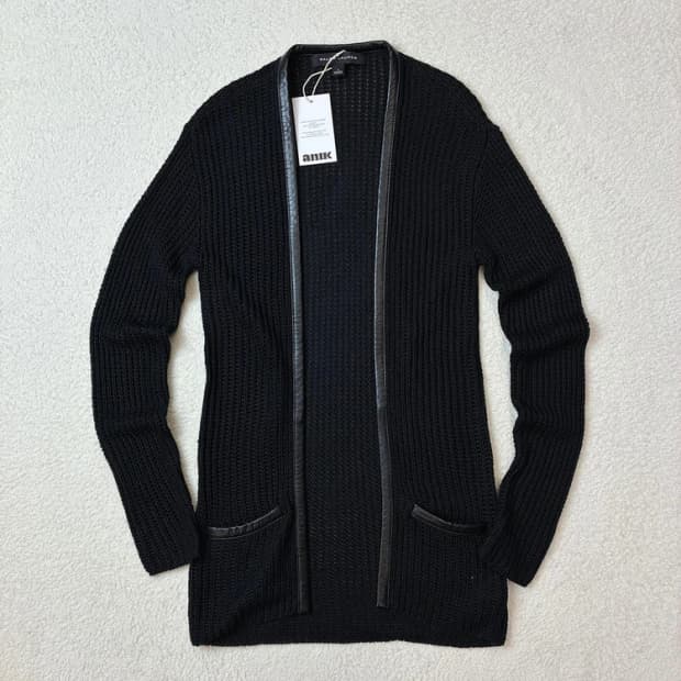 랄프로렌 블랙라벨 양가죽 트리밍 펀칭 가디건 PN5951