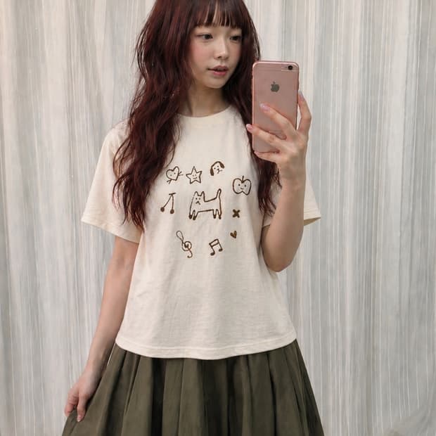 [made] 키치 큐티 프린팅 반팔티