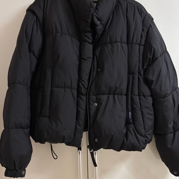 후아유 여성 블랙 숏패딩 S