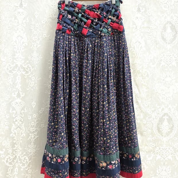 80s MARY (Made in Italy) 플라워 스커트