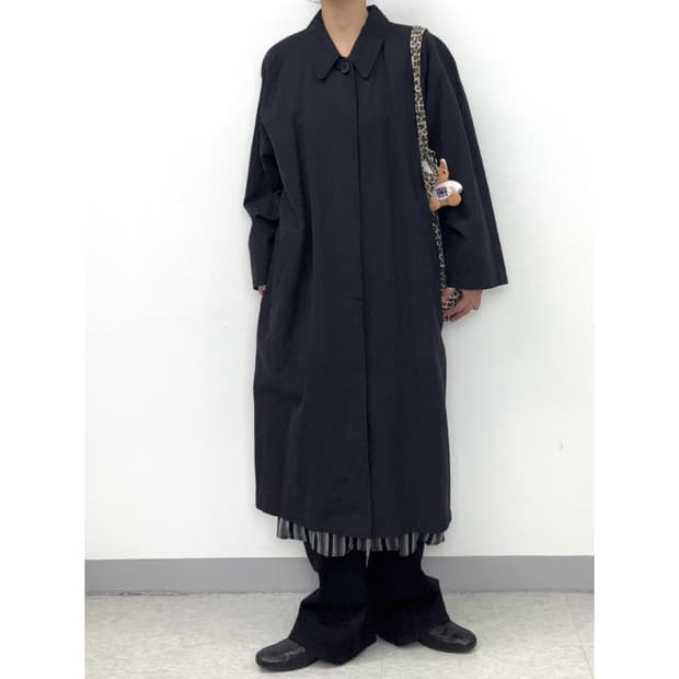 빈티지 블랙 롱 코트