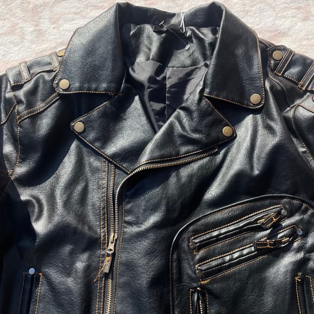 빈티지 블랙 더블라이더 자켓