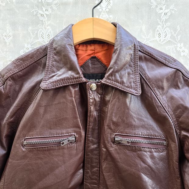 80-90s 한국산 빈티지 가죽 자켓