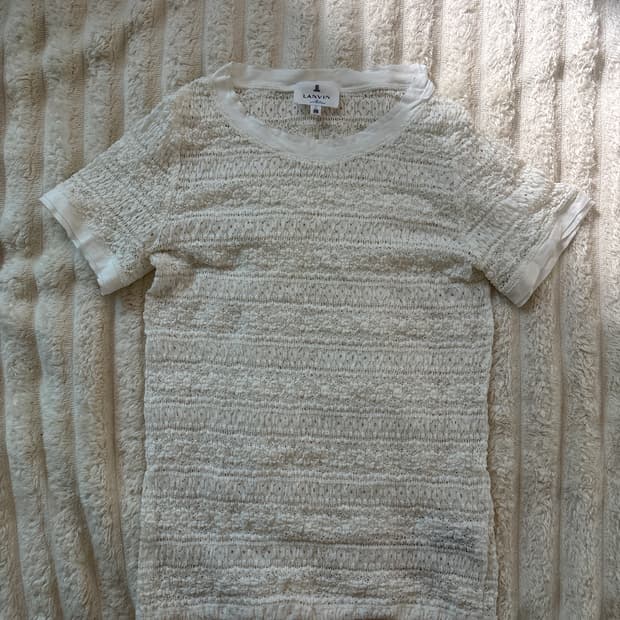 랑방 lace punching tee