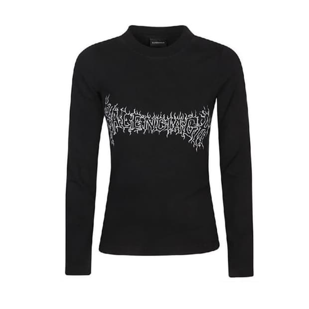 Balenciaga Heavy Metal Logo FittedTshirt