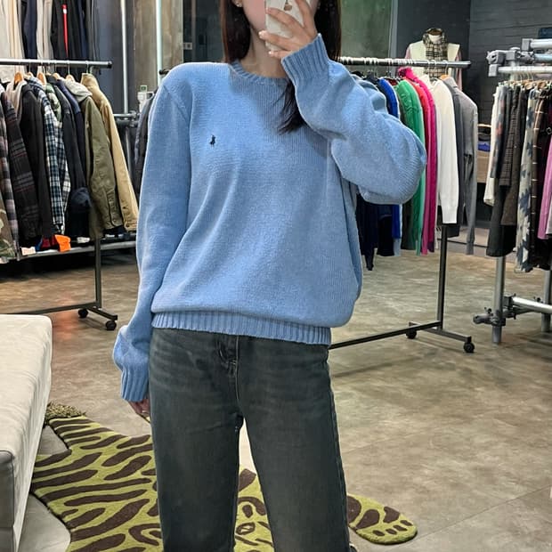 폴로 랄프로렌  크루넥 니트