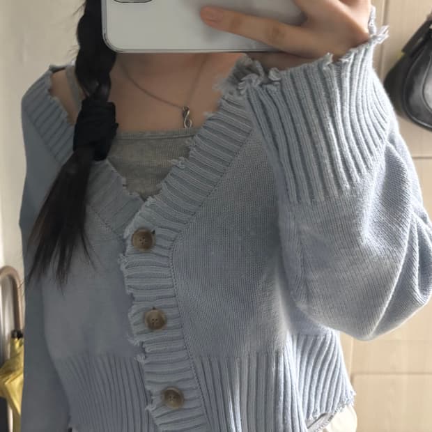 빈티지 데미지 가디건 