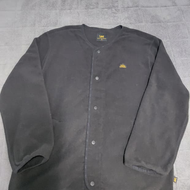 Lee 리 폴라플리스 스냅 가디건 블랙 M