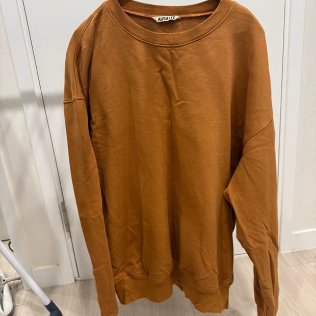 오라리 슈퍼 하이 거즈 스웨트 P/O 라이트 브라운 3사이즈