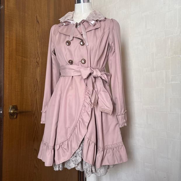 엑시즈팜 갸루 히메 모리걸 핑크 프릴 코트