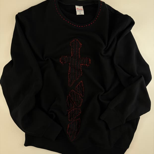 Sashiko Broken Sword Sweat Shirt