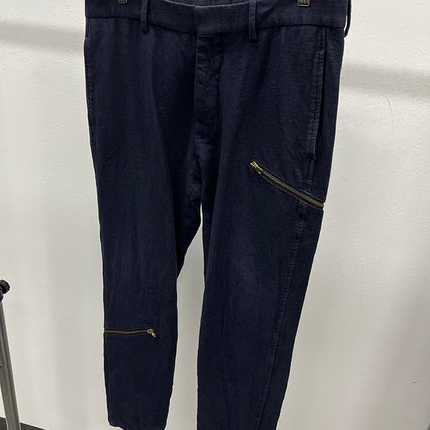 32) 마르니 지퍼 울 슬랙스 